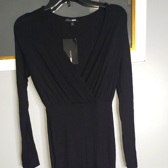 Black bodycon jumpsuit - Picture 2 of 3